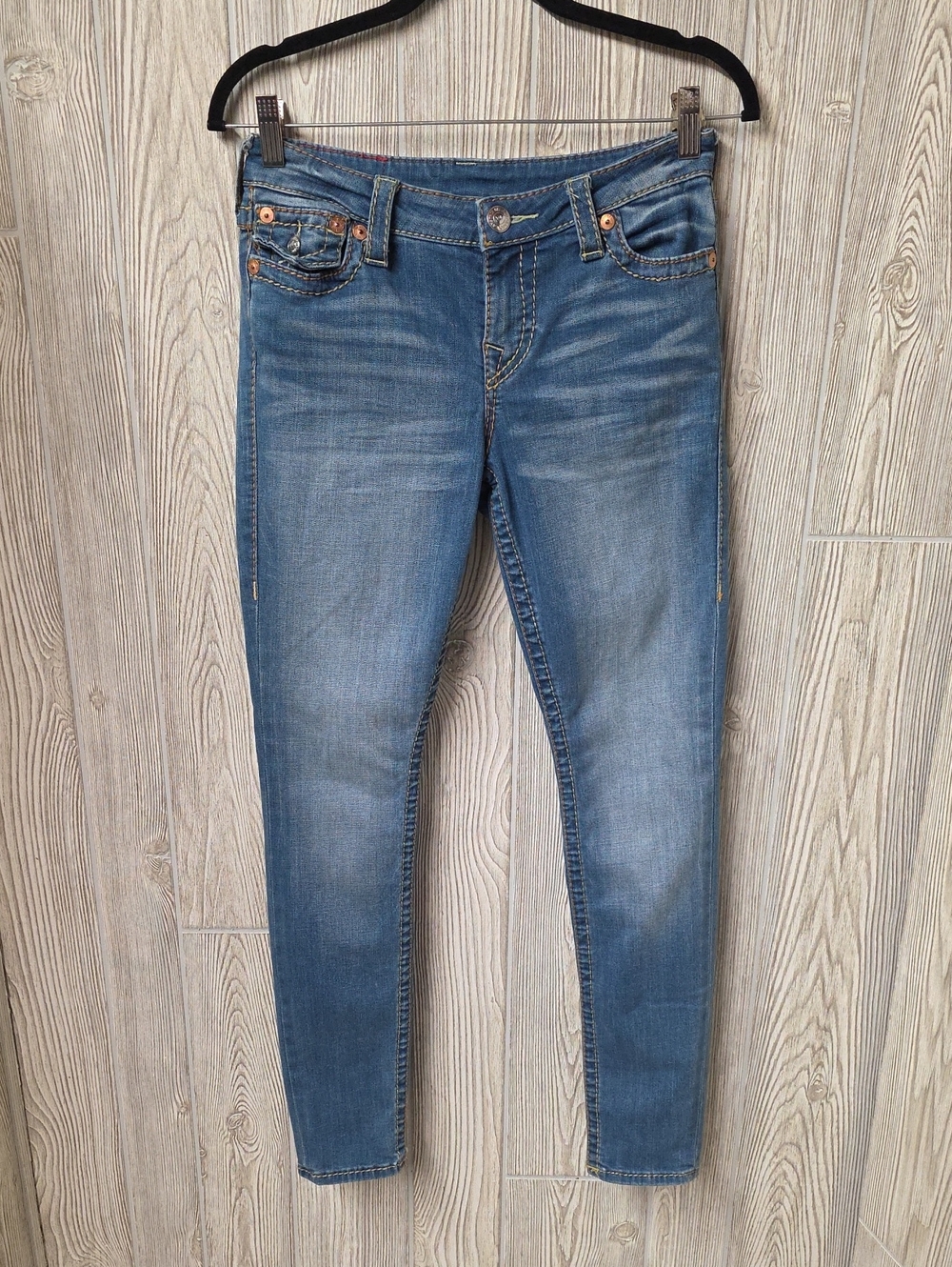 True Religion Super Skinny Jeans Medium Wash Womens Size 28